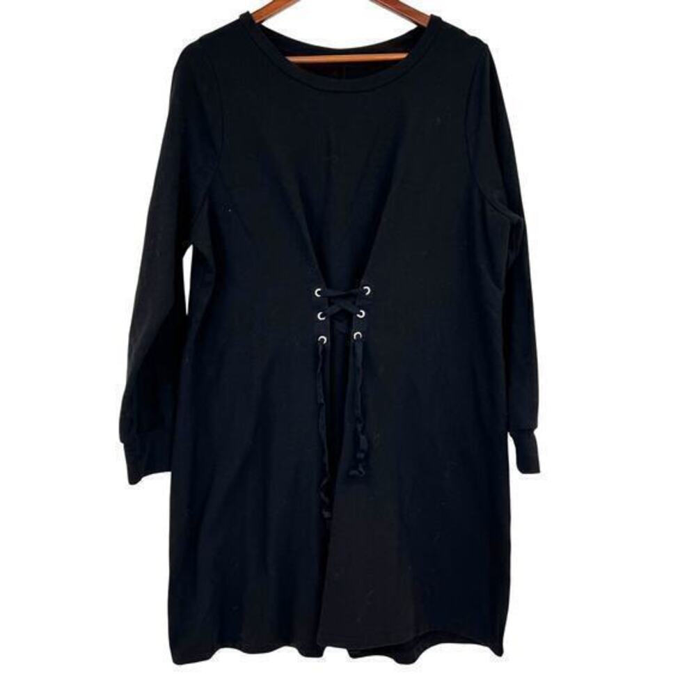Lane Bryant Livi Active black Women's Plus size 14 / 16 Tunic Top sweater dress